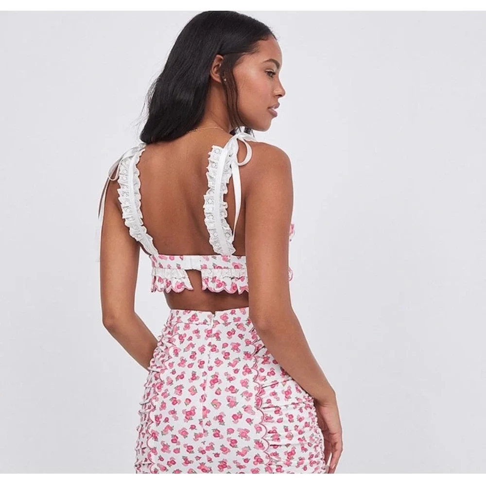 For Love and Lemons Baby Blooms Triangle Bralette Size Medium‎